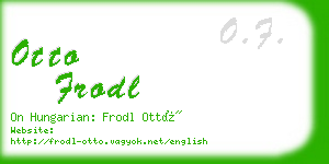 otto frodl business card